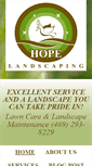 Mobile Screenshot of hopelandscaping.net